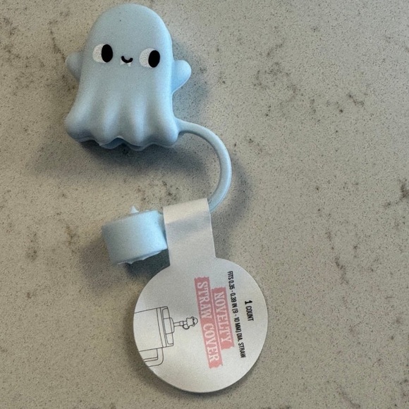 Halloween GHOST Silicone Straw Topper target Bullseye Playground - Picture 1 of 1